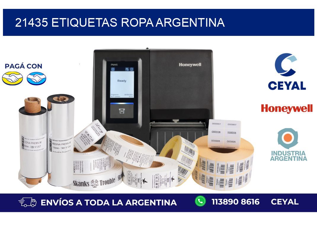 21435 ETIQUETAS ROPA ARGENTINA