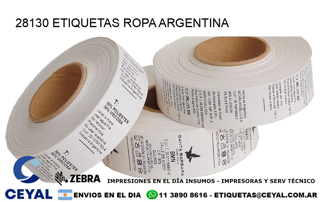 28130 ETIQUETAS ROPA ARGENTINA