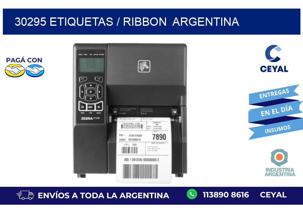 30295 ETIQUETAS / RIBBON  ARGENTINA
