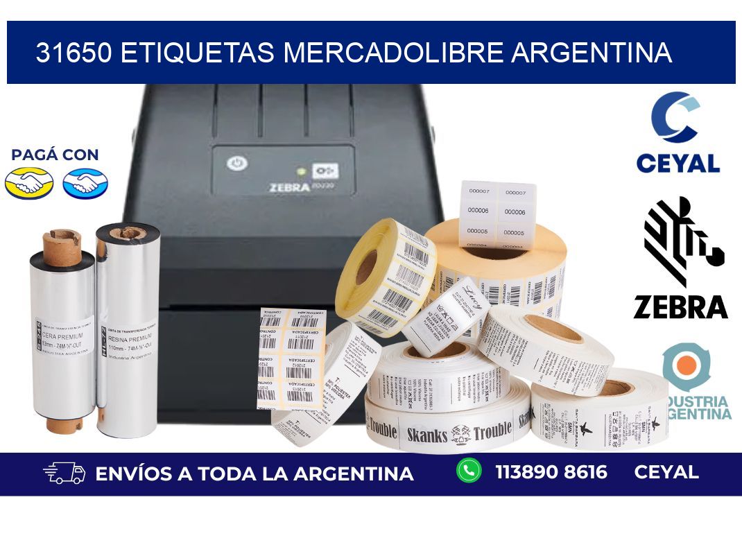 31650 ETIQUETAS MERCADOLIBRE ARGENTINA