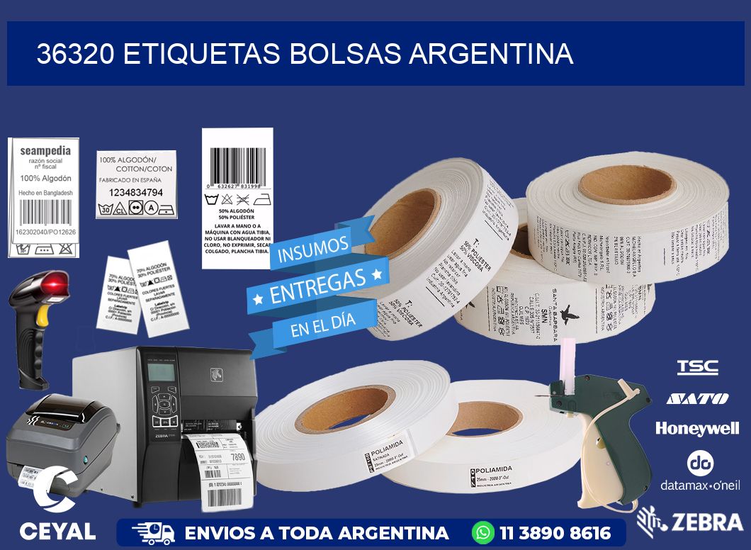 36320 ETIQUETAS BOLSAS ARGENTINA