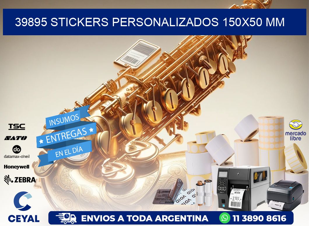 39895 STICKERS PERSONALIZADOS 150x50 mm