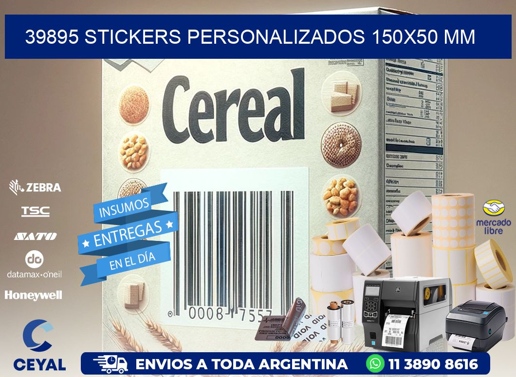39895 STICKERS PERSONALIZADOS 150x50 mm