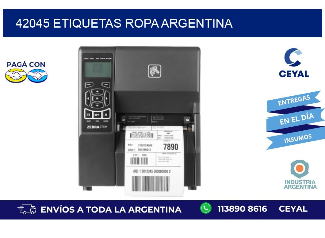 42045 ETIQUETAS ROPA ARGENTINA
