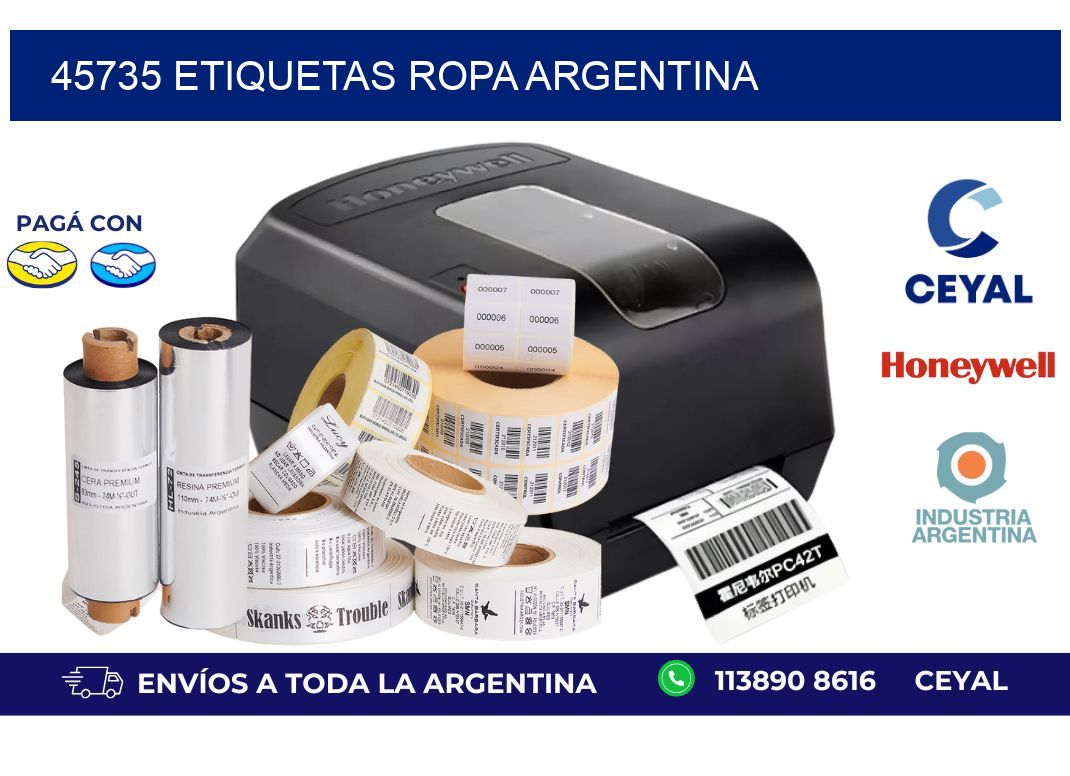 45735 ETIQUETAS ROPA ARGENTINA