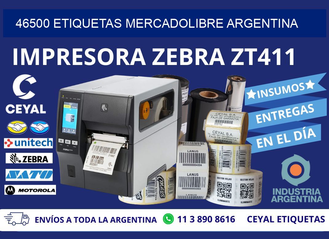 46500 ETIQUETAS MERCADOLIBRE ARGENTINA