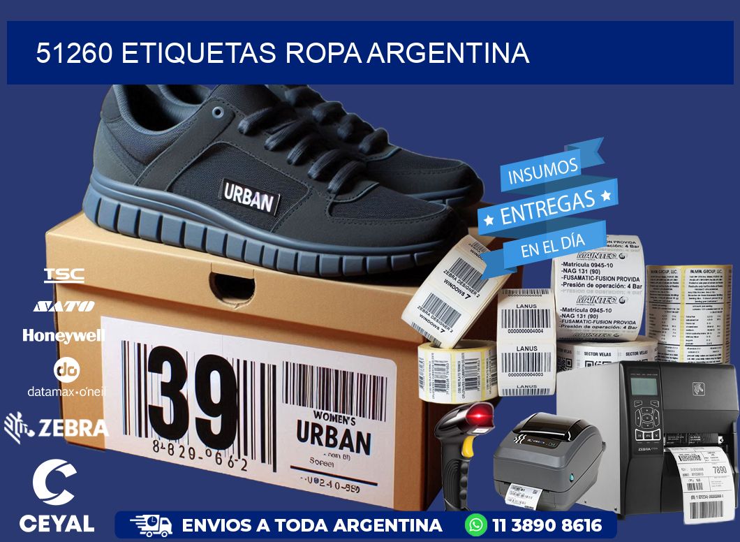 51260 ETIQUETAS ROPA ARGENTINA