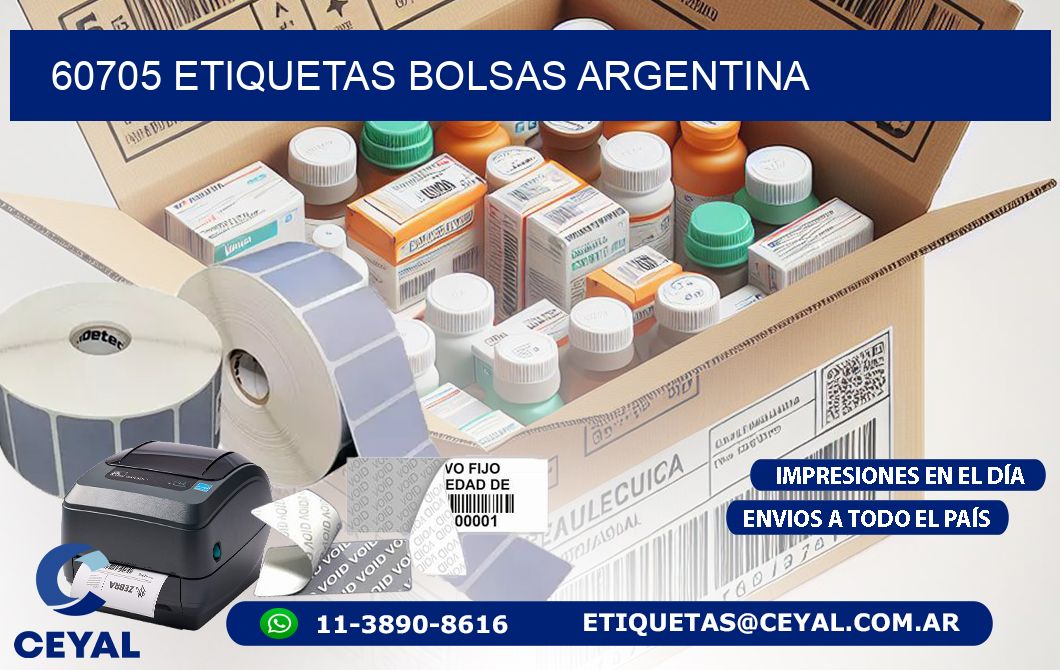60705 ETIQUETAS BOLSAS ARGENTINA