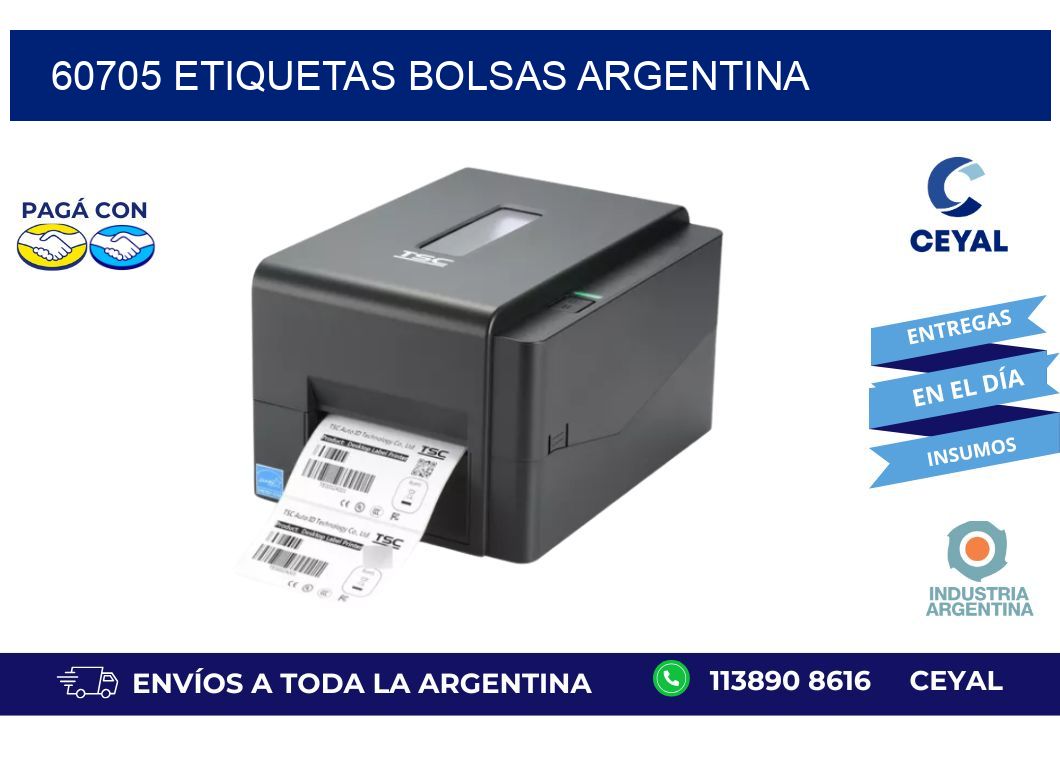 60705 ETIQUETAS BOLSAS ARGENTINA