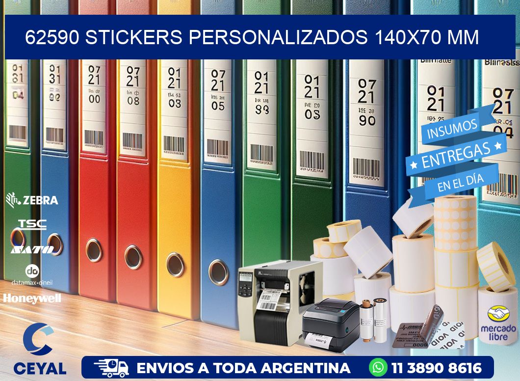 62590 STICKERS PERSONALIZADOS 140x70 mm