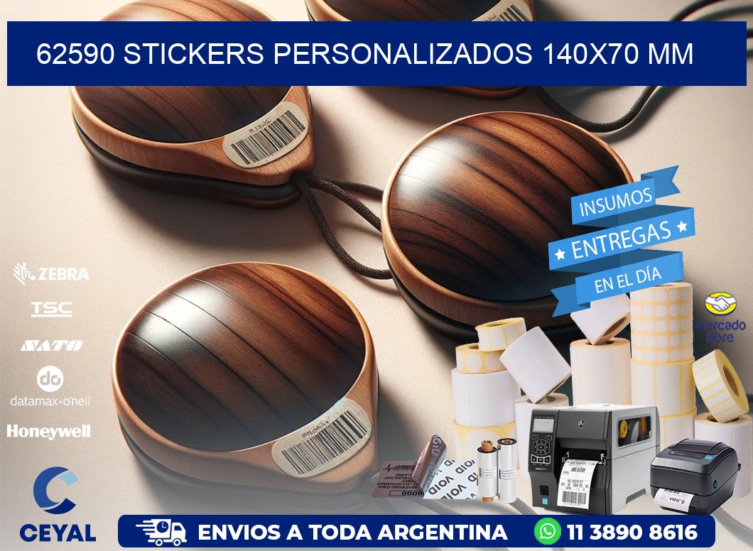 62590 STICKERS PERSONALIZADOS 140x70 mm