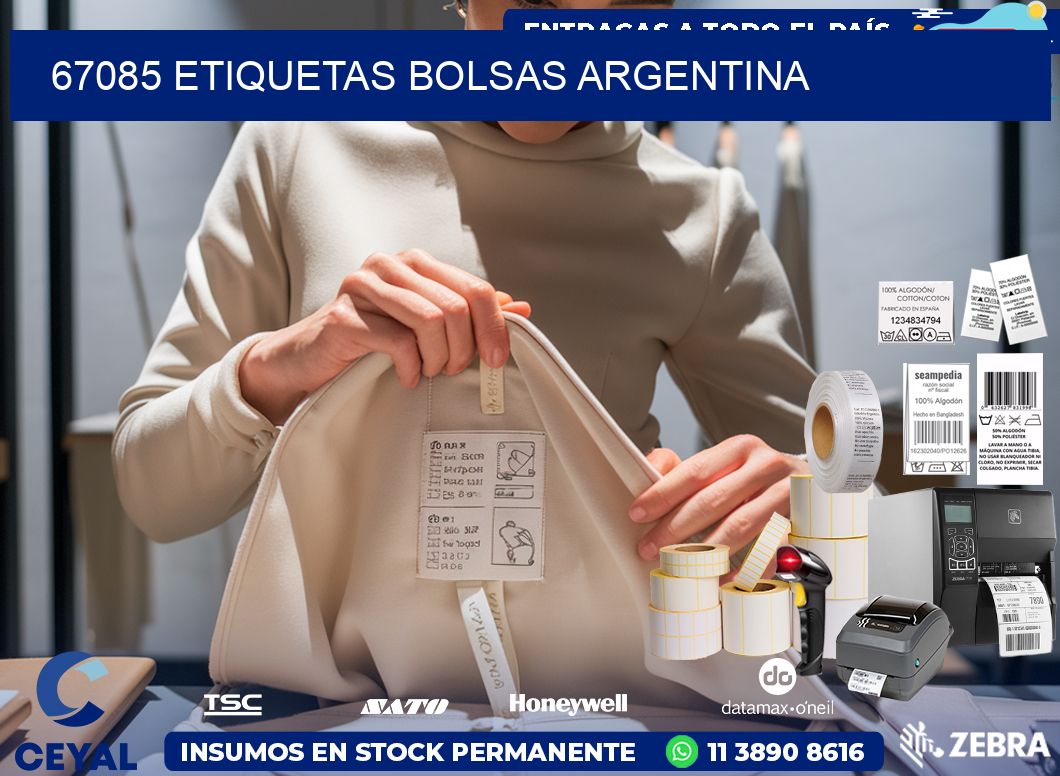 67085 ETIQUETAS BOLSAS ARGENTINA