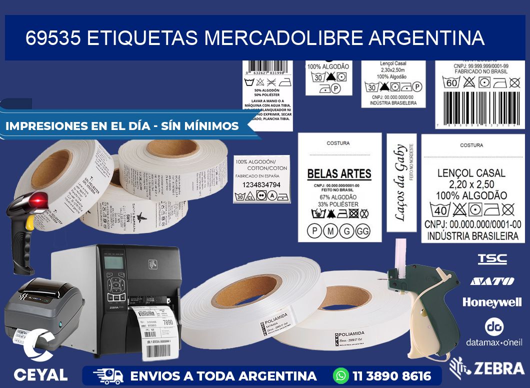 69535 ETIQUETAS MERCADOLIBRE ARGENTINA
