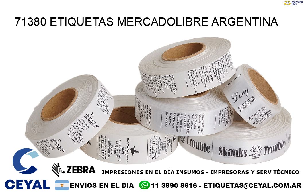 71380 ETIQUETAS MERCADOLIBRE ARGENTINA