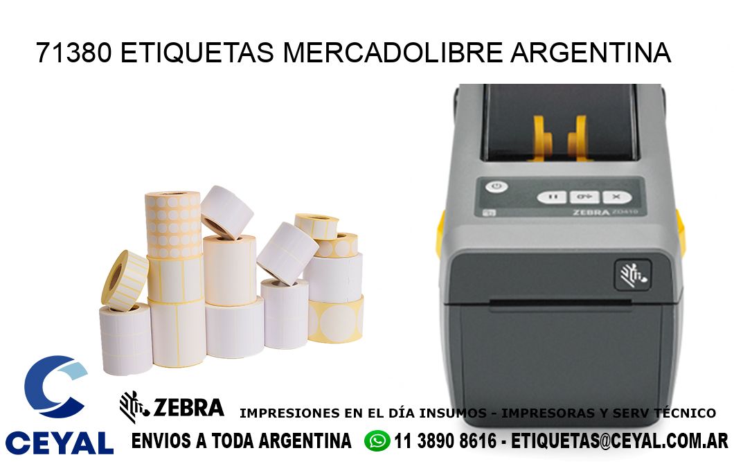 71380 ETIQUETAS MERCADOLIBRE ARGENTINA