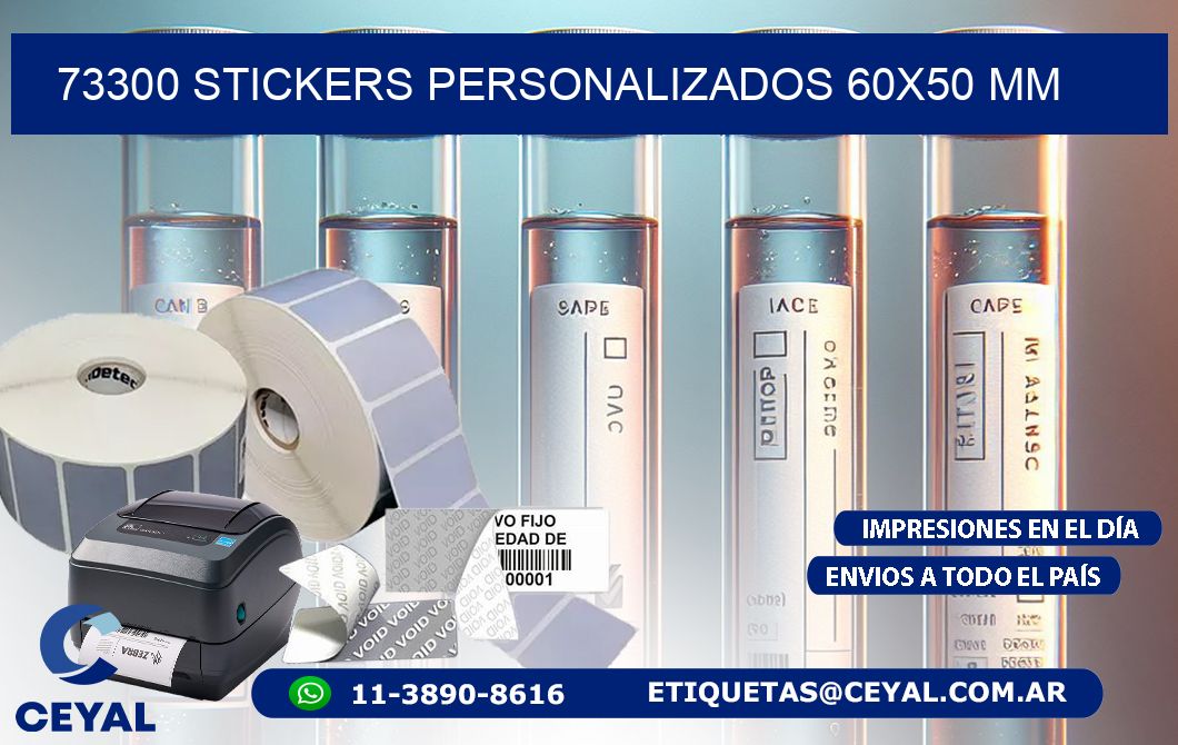 73300 STICKERS PERSONALIZADOS 60x50 mm