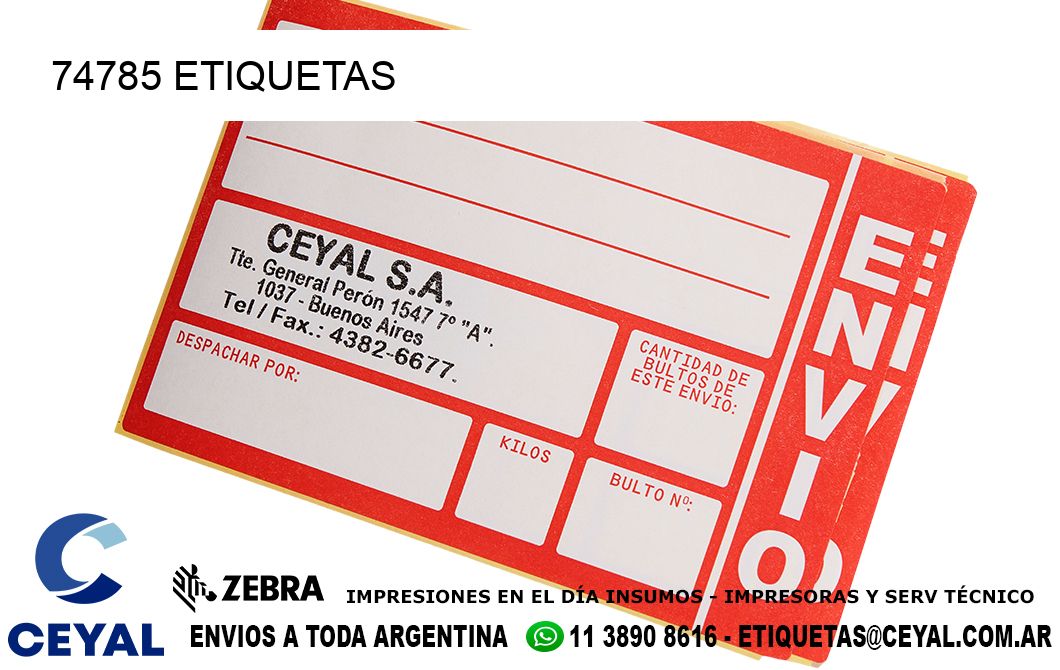74785 ETIQUETAS