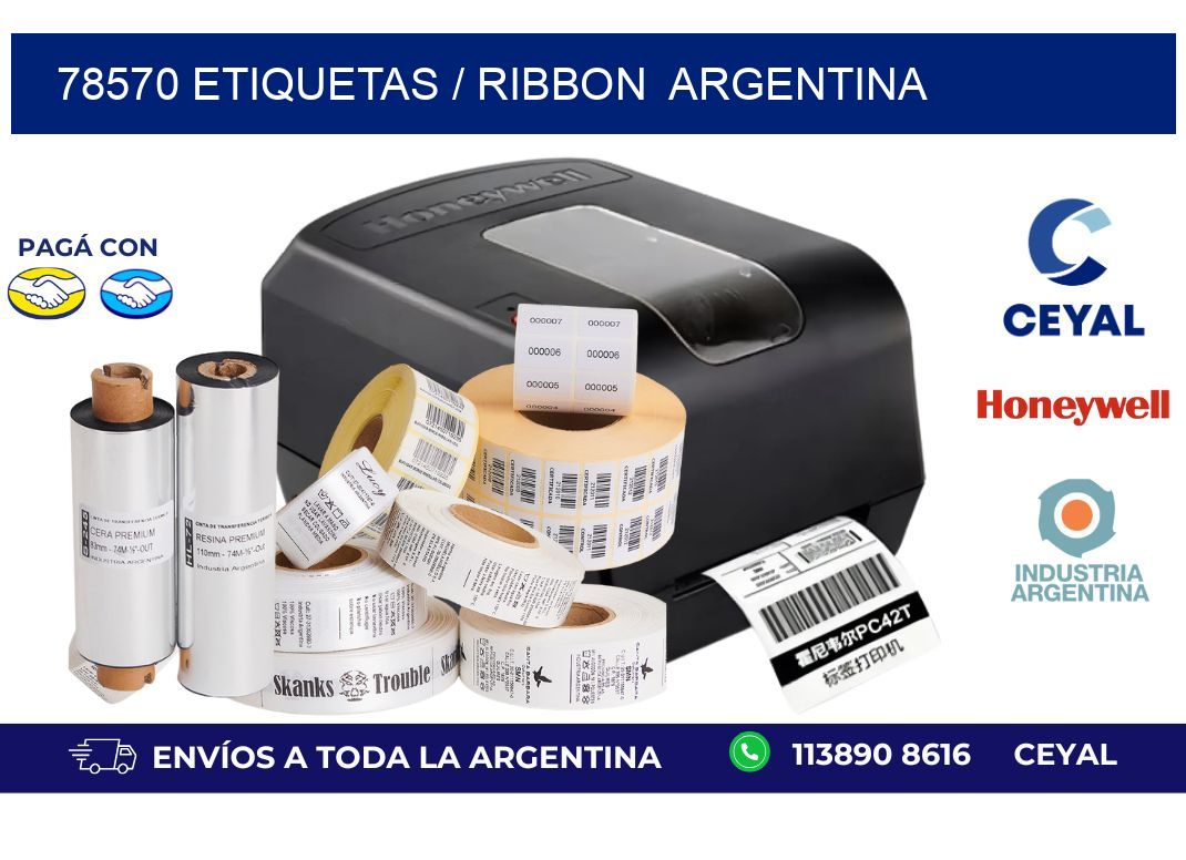 78570 ETIQUETAS / RIBBON  ARGENTINA