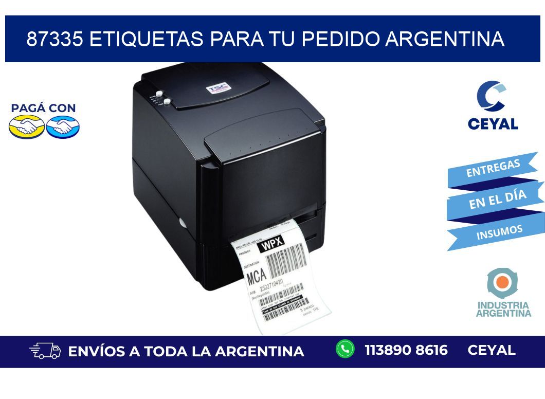87335 ETIQUETAS PARA TU PEDIDO ARGENTINA