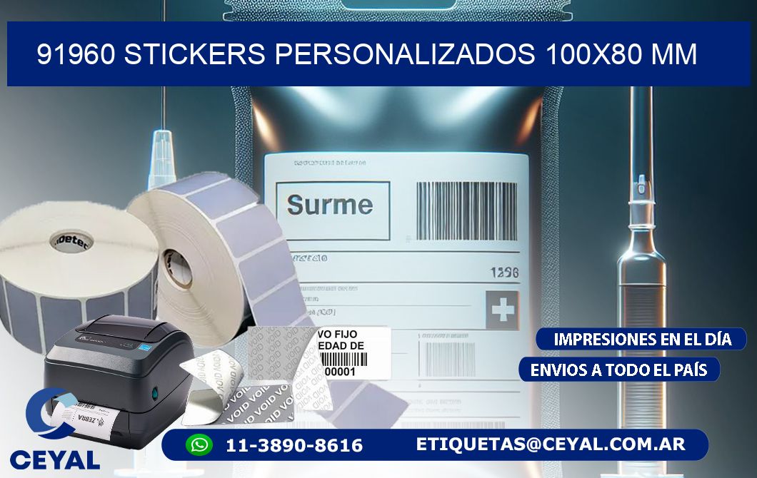 91960 STICKERS PERSONALIZADOS 100x80 mm