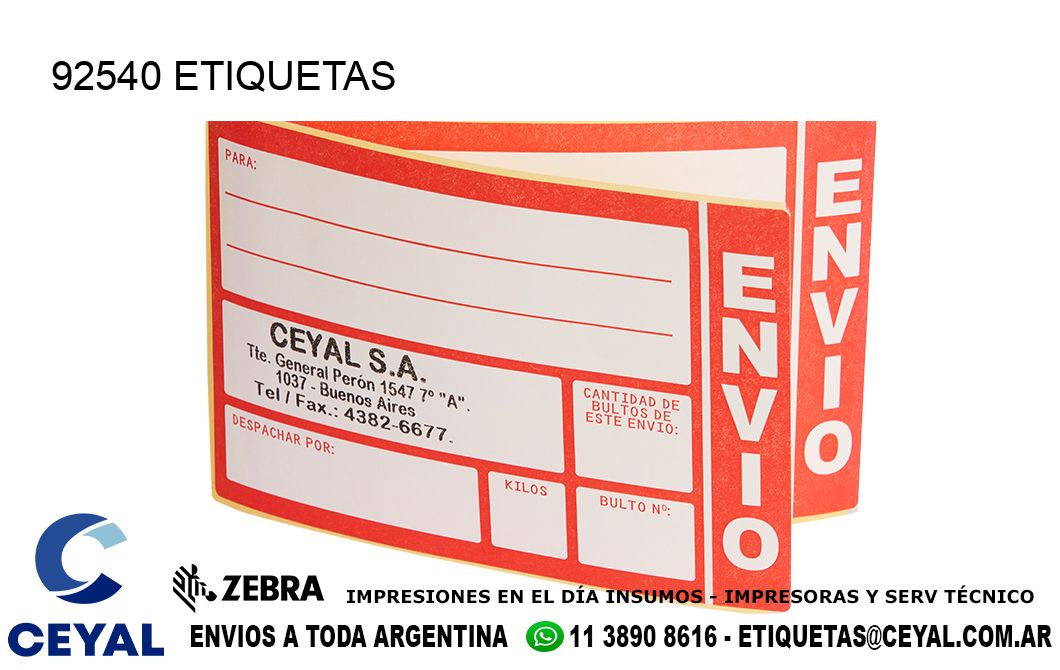 92540 ETIQUETAS
