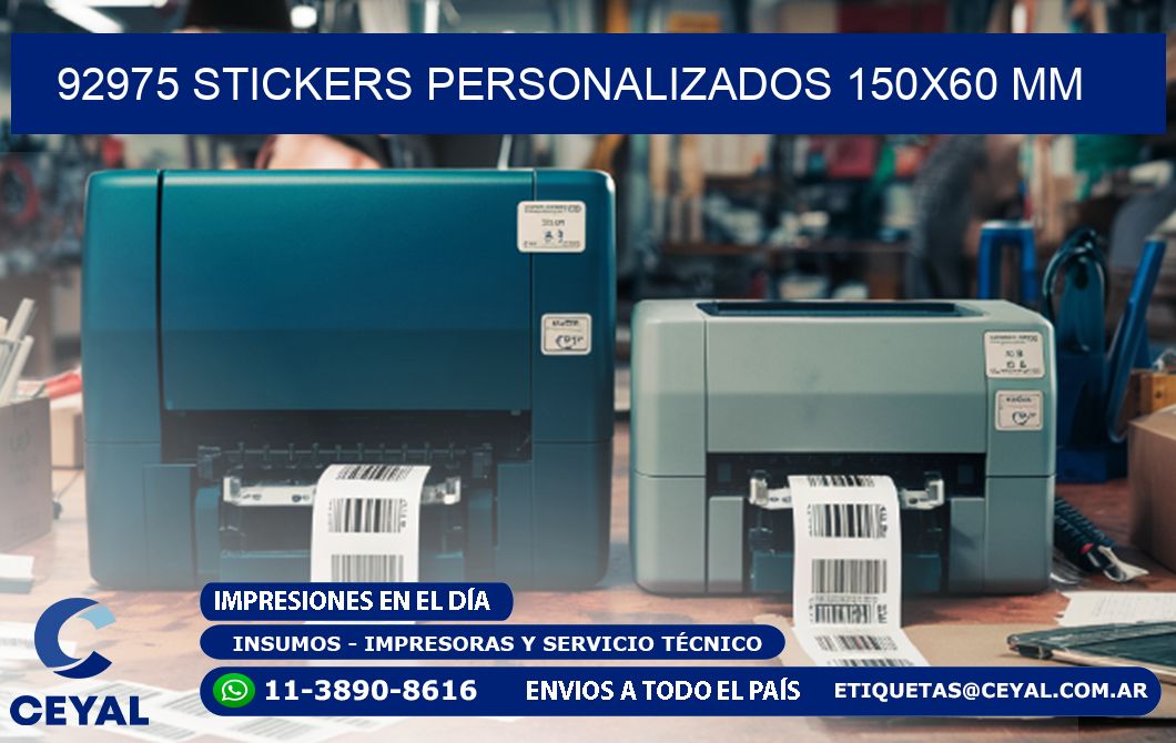 92975 STICKERS PERSONALIZADOS 150x60 mm