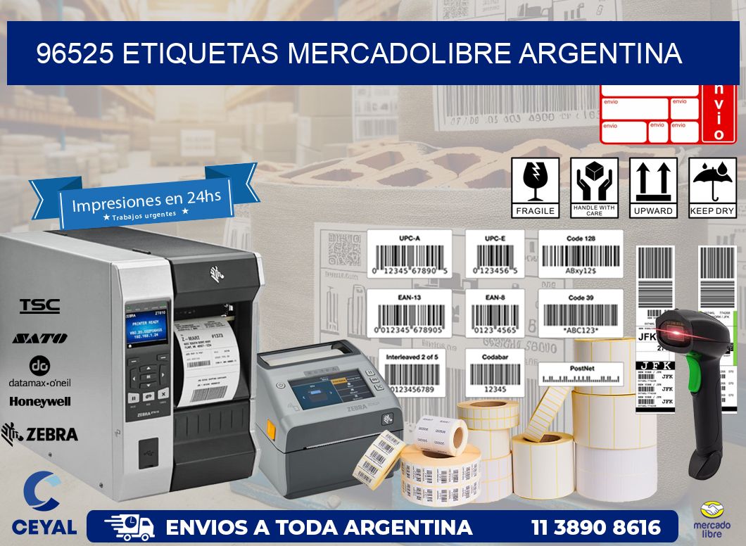96525 ETIQUETAS MERCADOLIBRE ARGENTINA