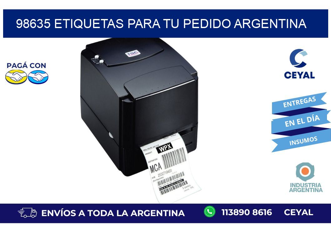98635 ETIQUETAS PARA TU PEDIDO ARGENTINA