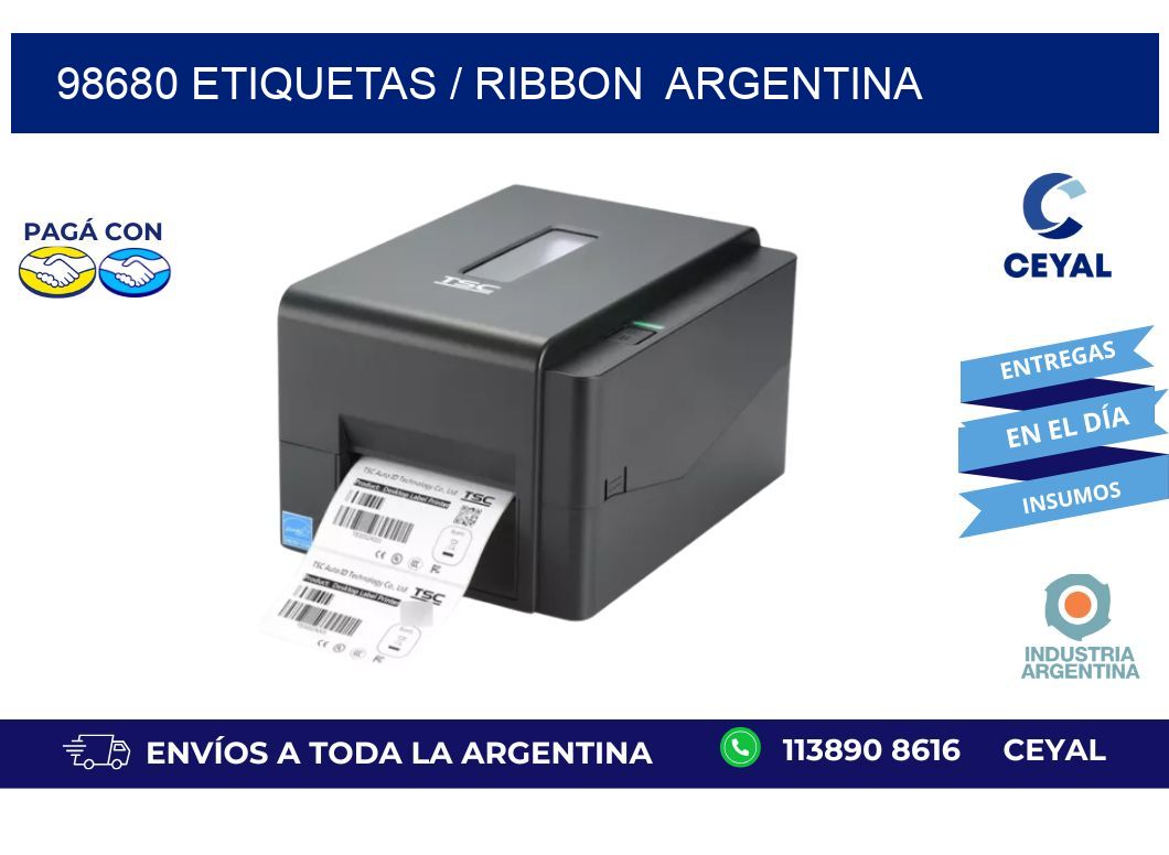98680 ETIQUETAS / RIBBON  ARGENTINA