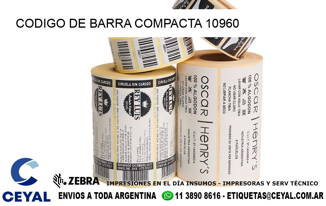 CODIGO DE BARRA COMPACTA 10960