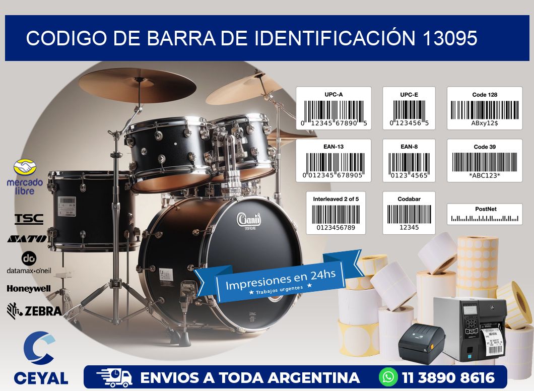 CODIGO DE BARRA DE IDENTIFICACIÓN 13095
