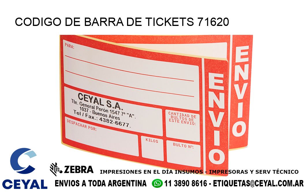 CODIGO DE BARRA DE TICKETS 71620