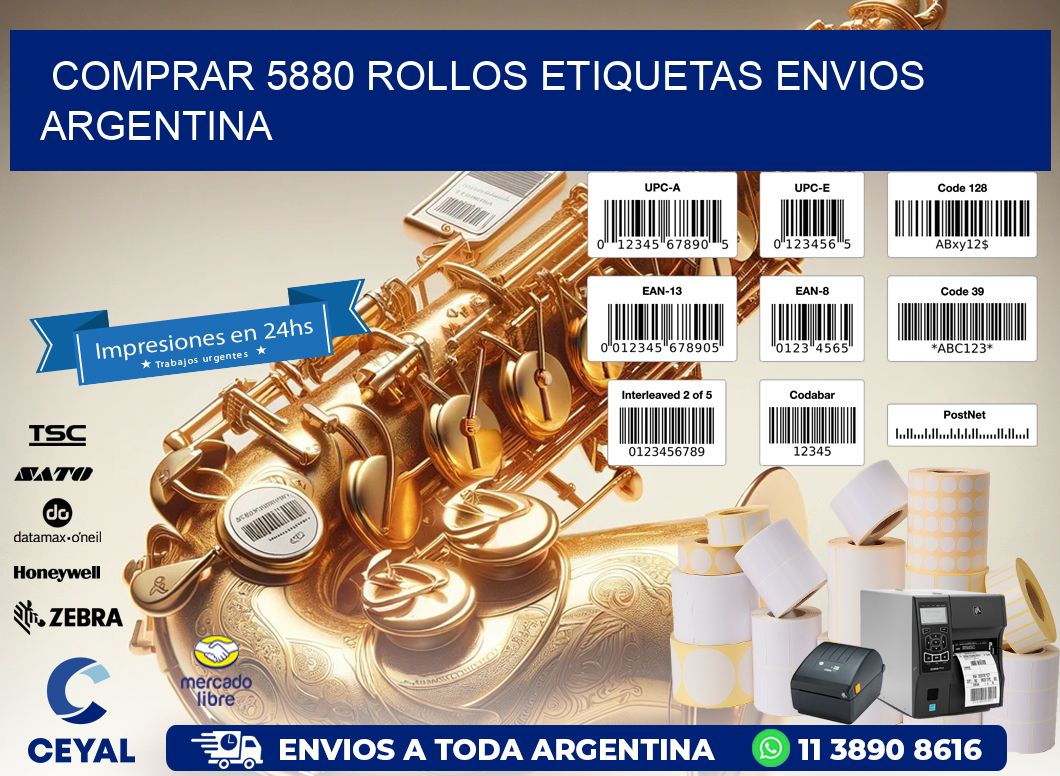 COMPRAR 5880 ROLLOS ETIQUETAS ENVIOS ARGENTINA