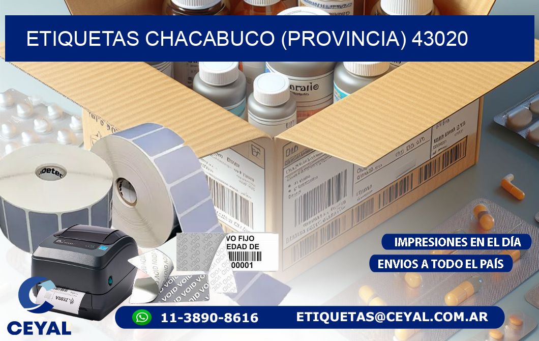ETIQUETAS CHACABUCO (PROVINCIA) 43020