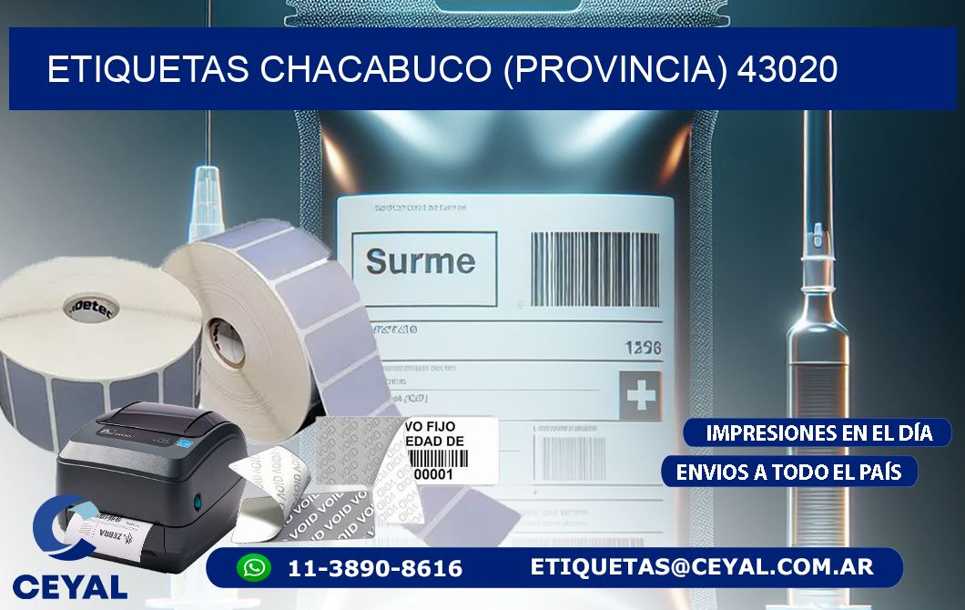 ETIQUETAS CHACABUCO (PROVINCIA) 43020