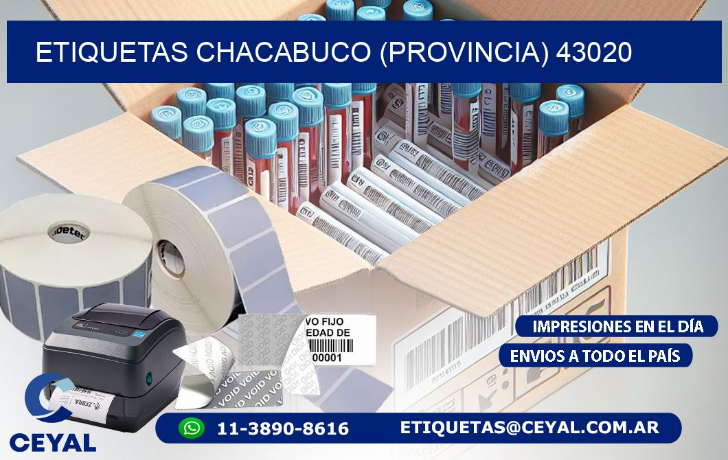 ETIQUETAS CHACABUCO (PROVINCIA) 43020