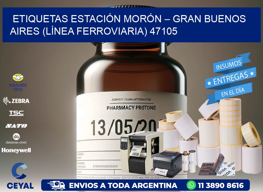 ETIQUETAS ESTACIÓN MORÓN – GRAN BUENOS AIRES (LÍNEA FERROVIARIA) 47105