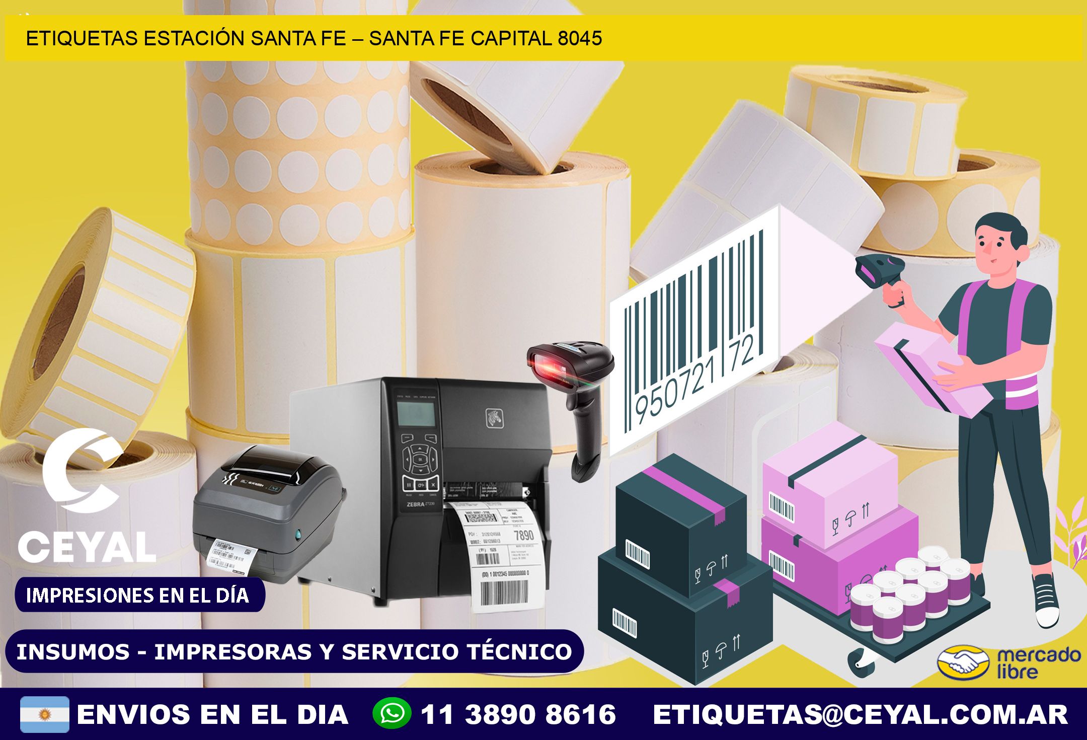 ETIQUETAS ESTACIÓN SANTA FE – SANTA FE CAPITAL 8045