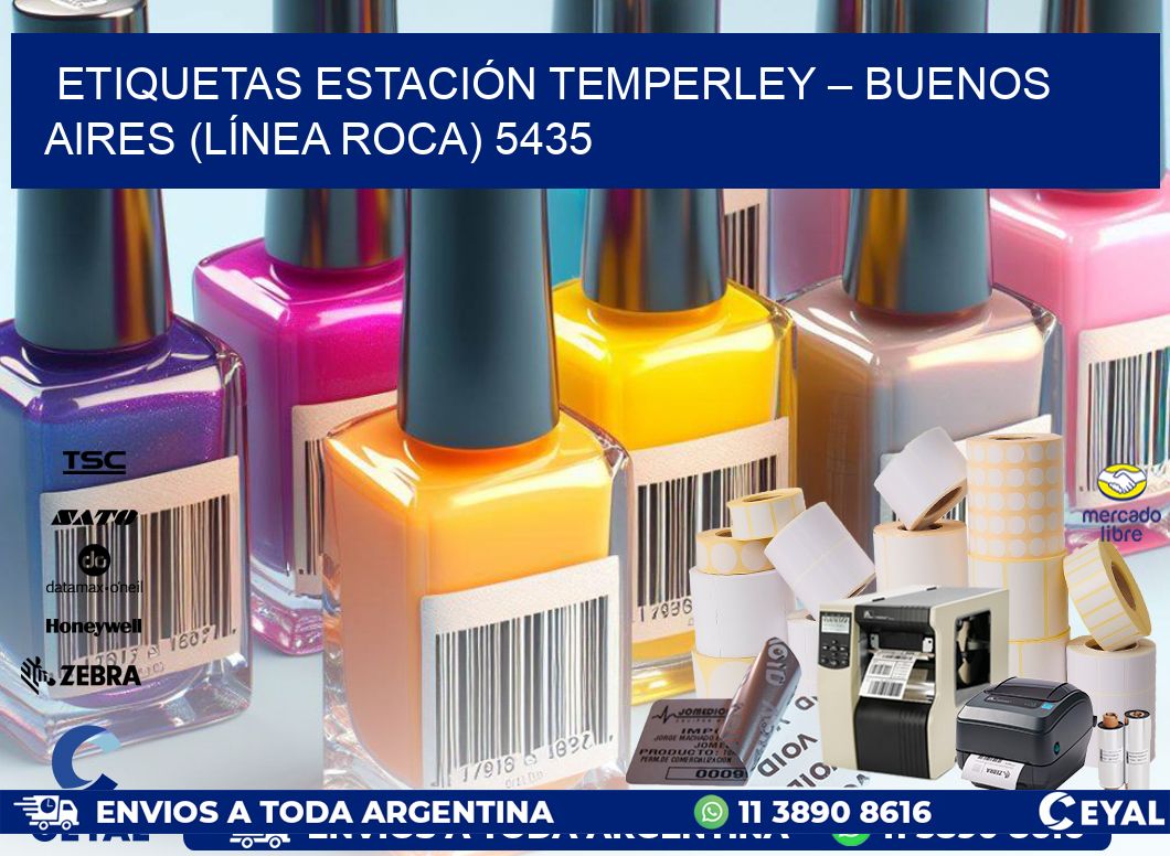 ETIQUETAS ESTACIÓN TEMPERLEY – BUENOS AIRES (LÍNEA ROCA) 5435