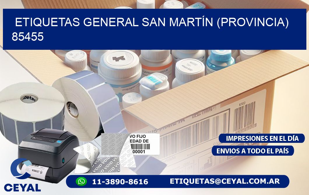 ETIQUETAS GENERAL SAN MARTÍN (PROVINCIA) 85455