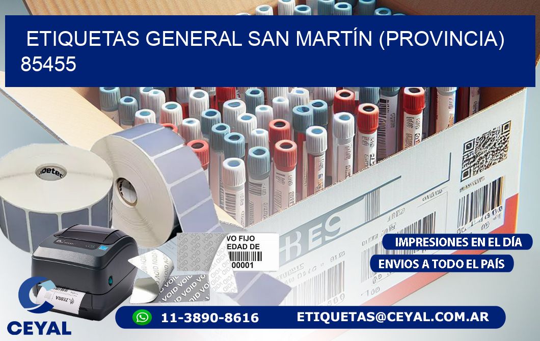 ETIQUETAS GENERAL SAN MARTÍN (PROVINCIA) 85455