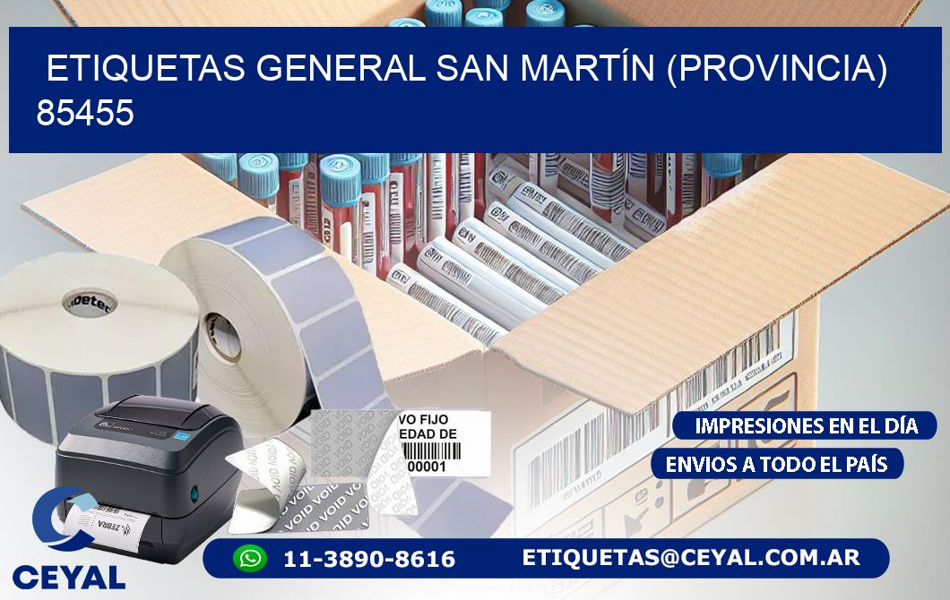 ETIQUETAS GENERAL SAN MARTÍN (PROVINCIA) 85455