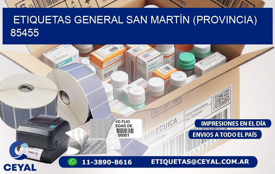 ETIQUETAS GENERAL SAN MARTÍN (PROVINCIA) 85455