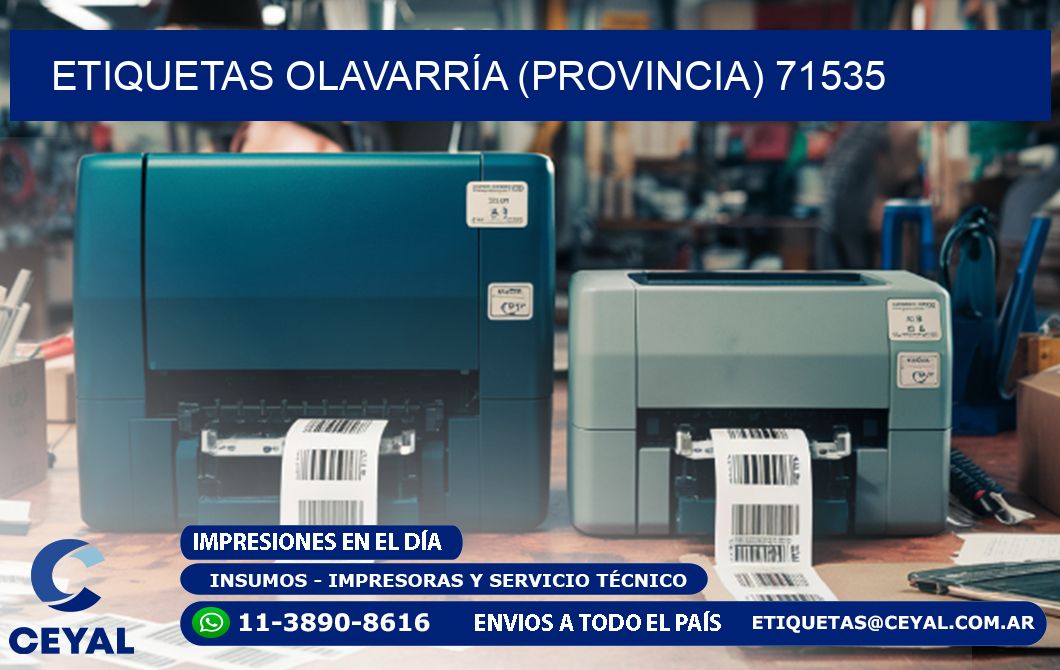 ETIQUETAS OLAVARRÍA (PROVINCIA) 71535