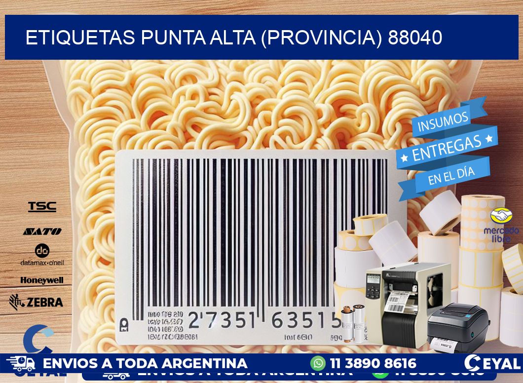 ETIQUETAS PUNTA ALTA (PROVINCIA) 88040