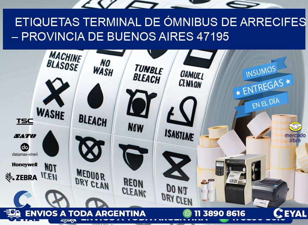 ETIQUETAS TERMINAL DE ÓMNIBUS DE ARRECIFES – PROVINCIA DE BUENOS AIRES 47195