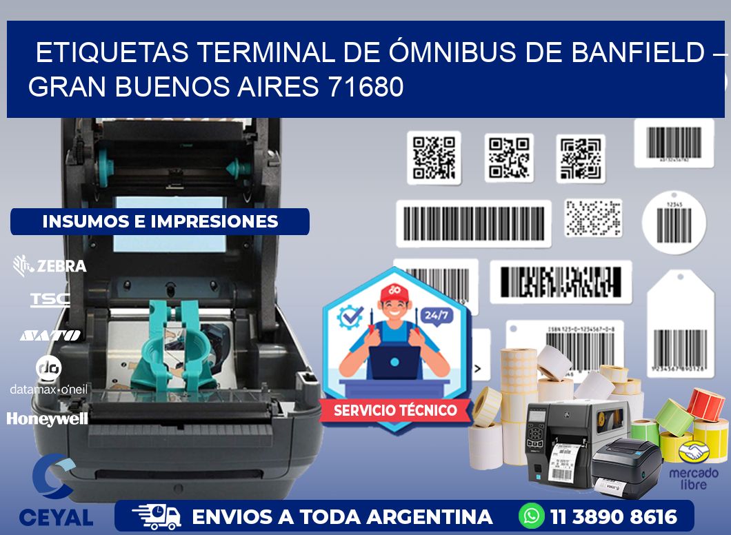 ETIQUETAS TERMINAL DE ÓMNIBUS DE BANFIELD – GRAN BUENOS AIRES 71680