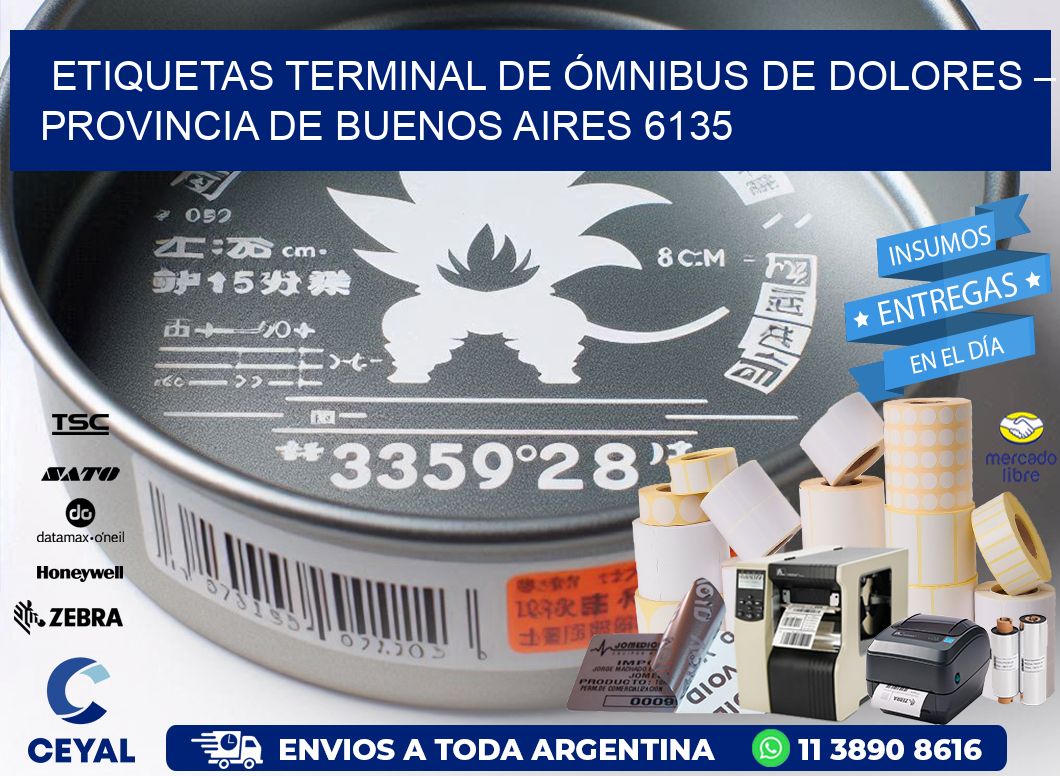 ETIQUETAS TERMINAL DE ÓMNIBUS DE DOLORES – PROVINCIA DE BUENOS AIRES 6135