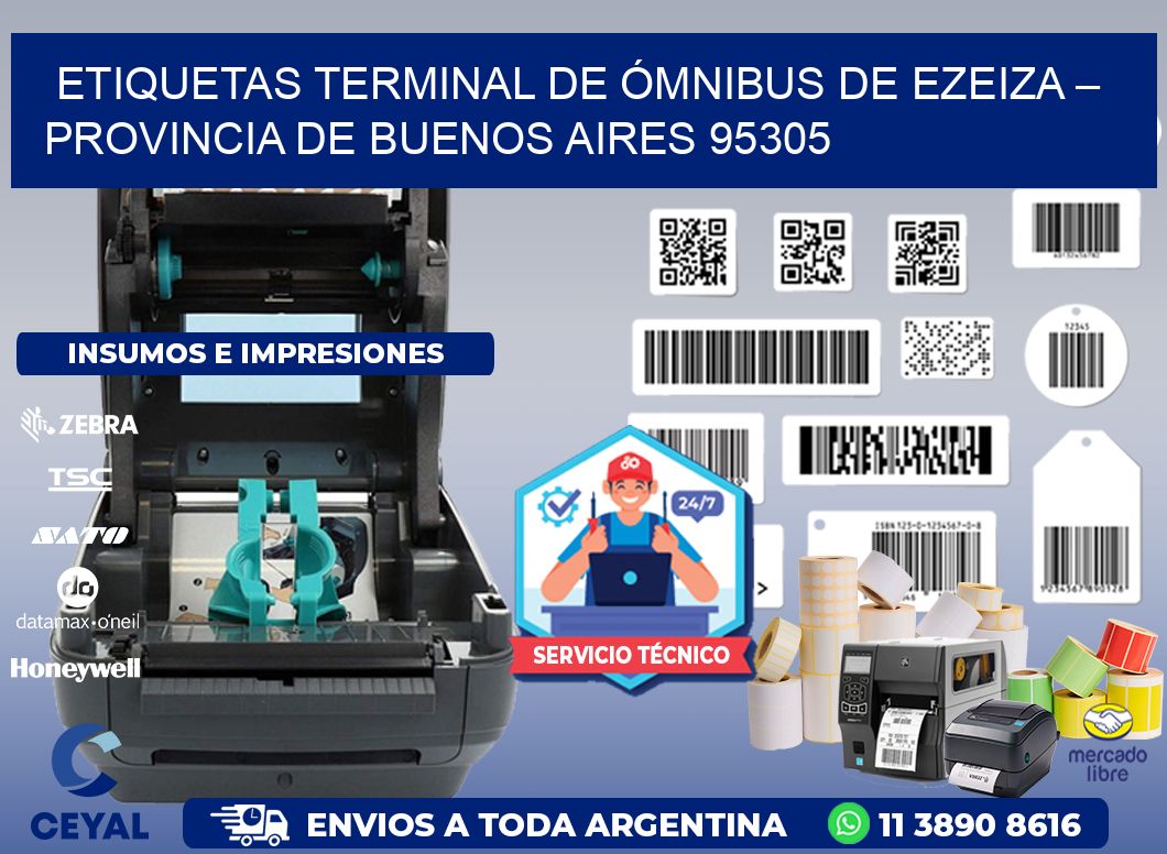 ETIQUETAS TERMINAL DE ÓMNIBUS DE EZEIZA – PROVINCIA DE BUENOS AIRES 95305