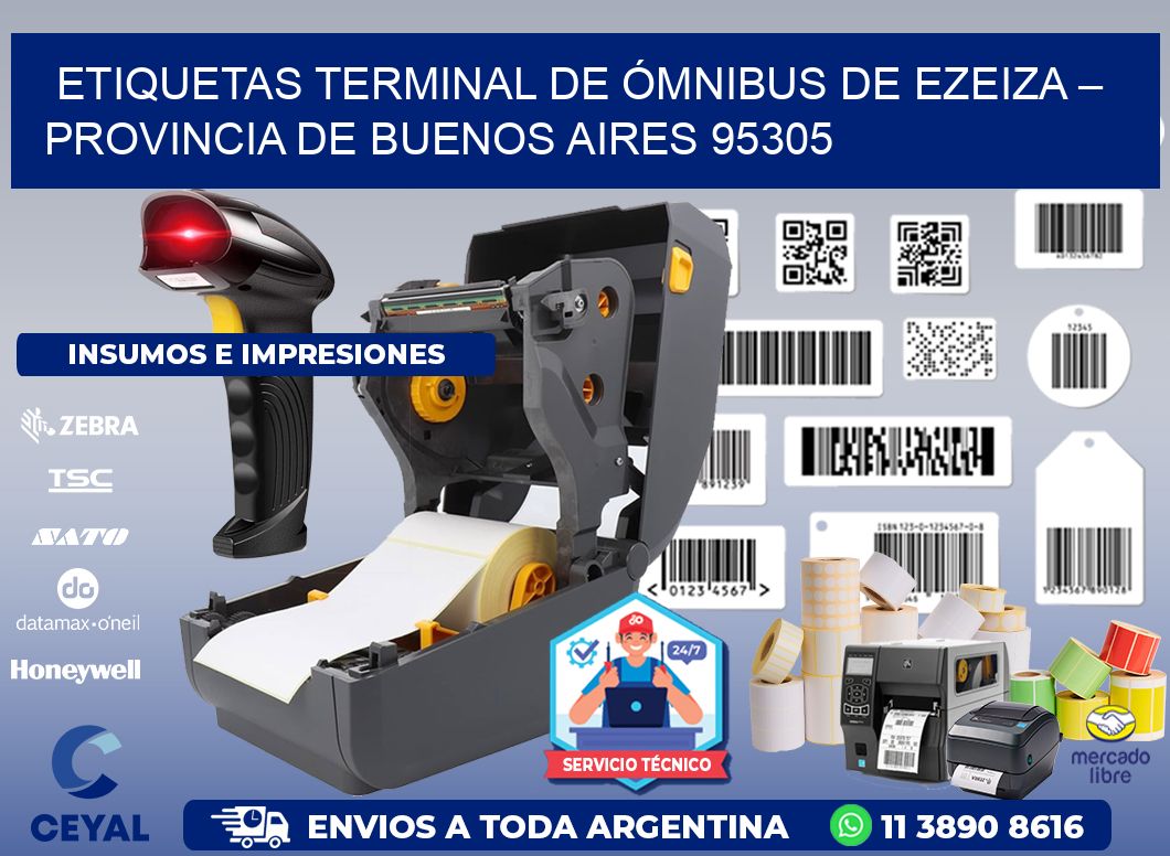 ETIQUETAS TERMINAL DE ÓMNIBUS DE EZEIZA – PROVINCIA DE BUENOS AIRES 95305